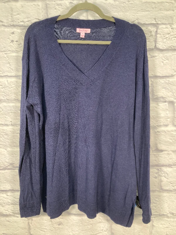 Top Long Sleeve By Lilly Pulitzer In Navy, Size: L