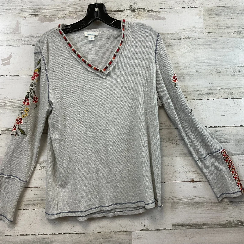 Top Long Sleeve By Sundance In Grey, Size: L