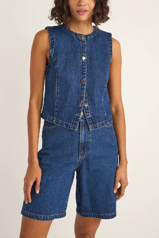 Gia Denim Vest Indigo