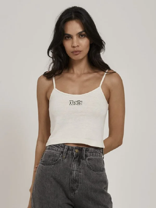 Thrills Pinch Hemp Bound Crop Tank - Tofu