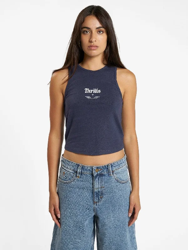 Wishes Come True Hemp Curve Tank - Station Navy