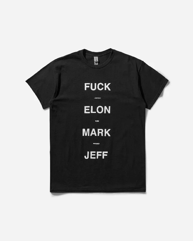 Fuck Elon Mark Jeff T-Shirt Black