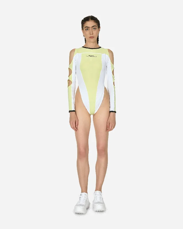 Feng Chen Wang Top Pale Lime Yellow / White