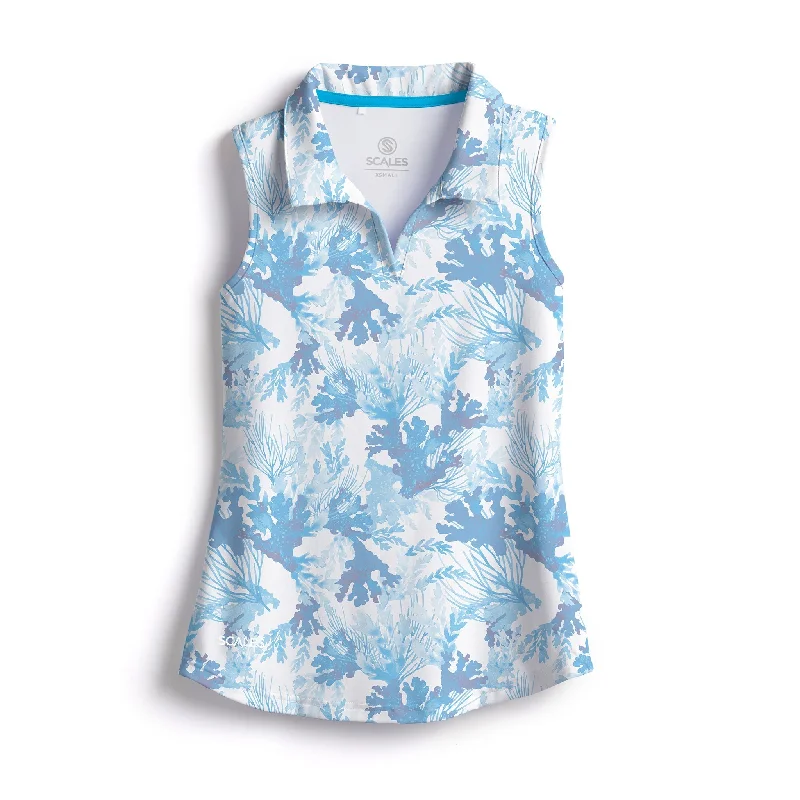 Coral Tropics Womens Sleeveless Polo Sale