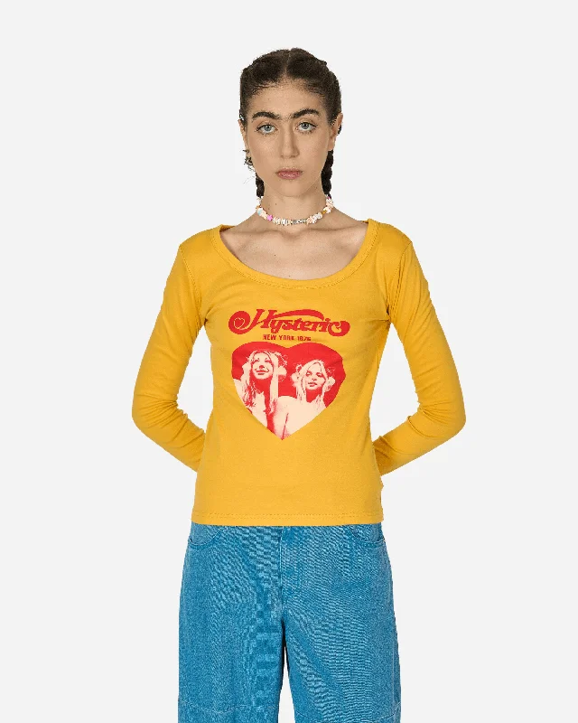 Hysteric Heart Longsleeve T-Shirt Yellow