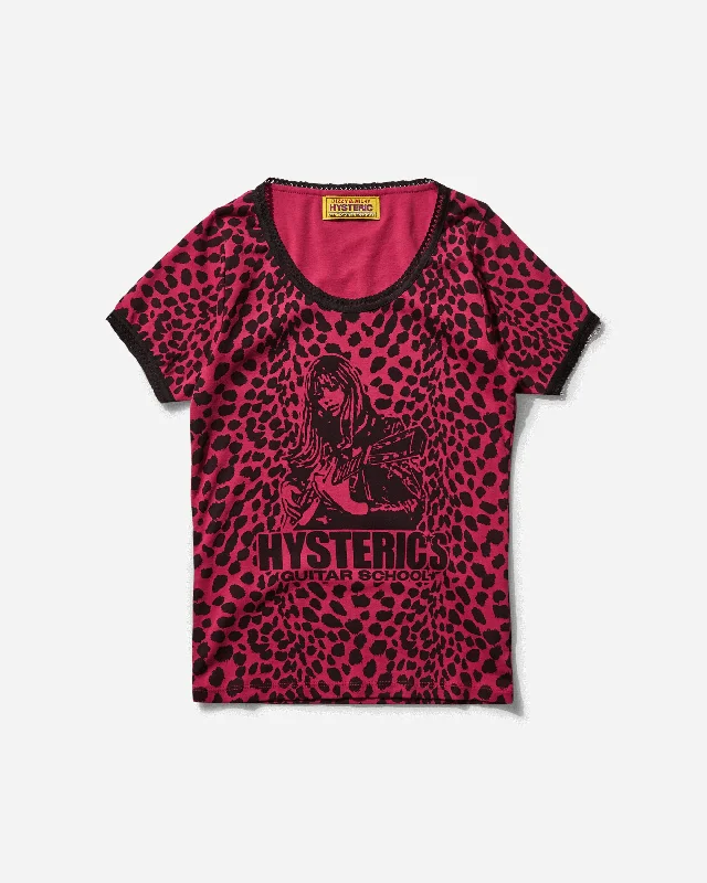 Women's Hysteric's Guitar School T-Shirt Pink