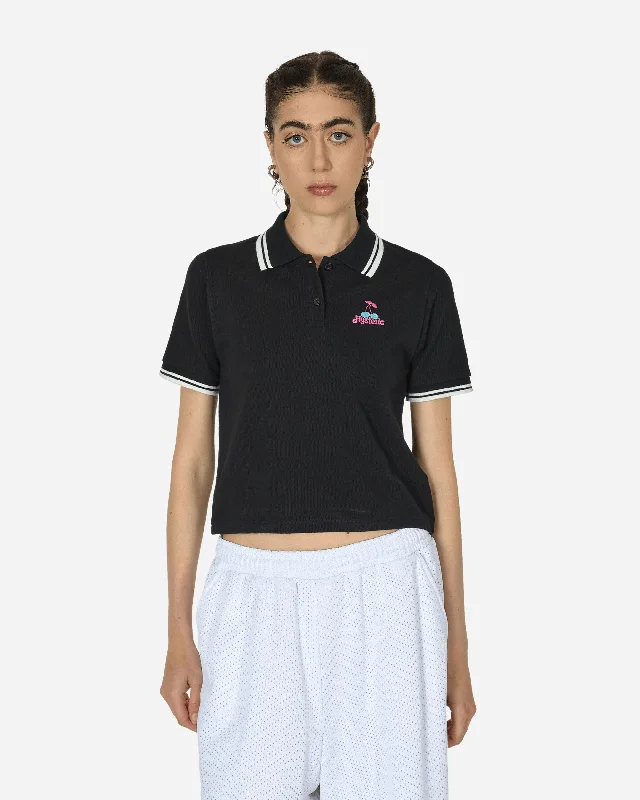 Poison Cherry Short Polo Shirt Black