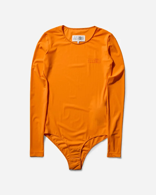 Women's Long-Sleeve Bodysuit Orange