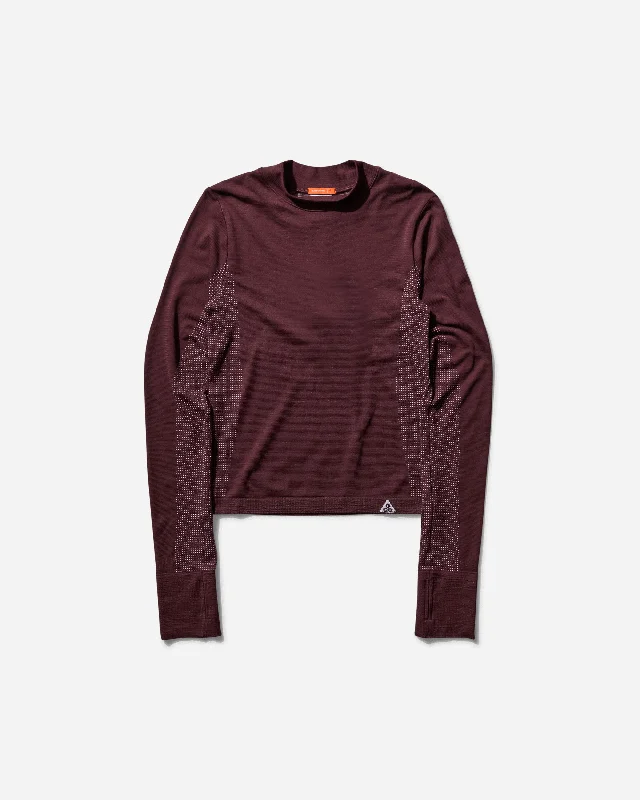 Women's ACG Delta River Baselayer Longsleeve Top Burgundy Crush