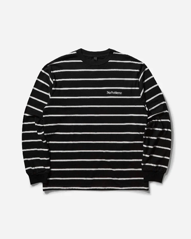 Men's Mini Problemo Striped Longsleeve T-Shirt Black