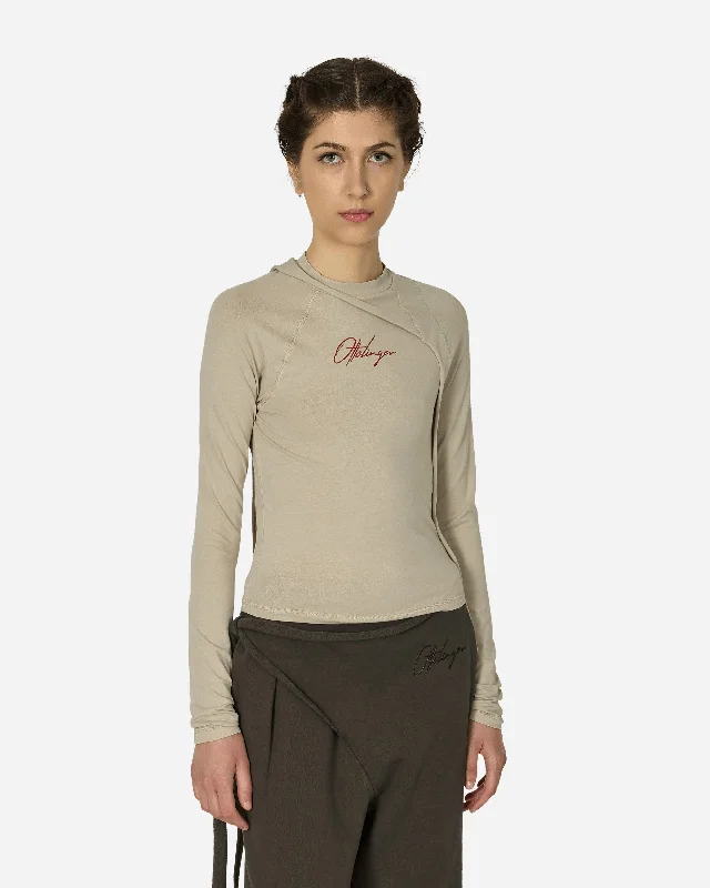 Deconstructed Fitted Longsleeve Top Sand