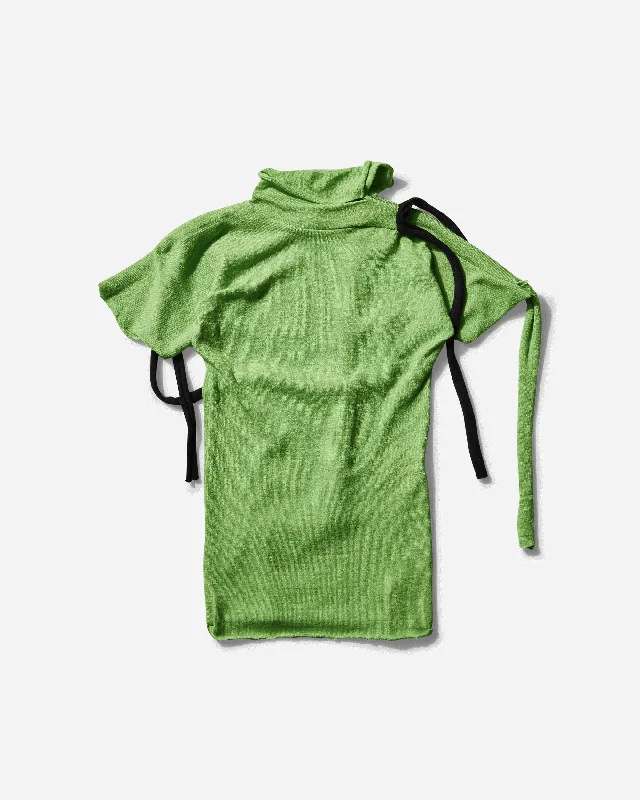 Women's Strap Knit T-Shirt Green