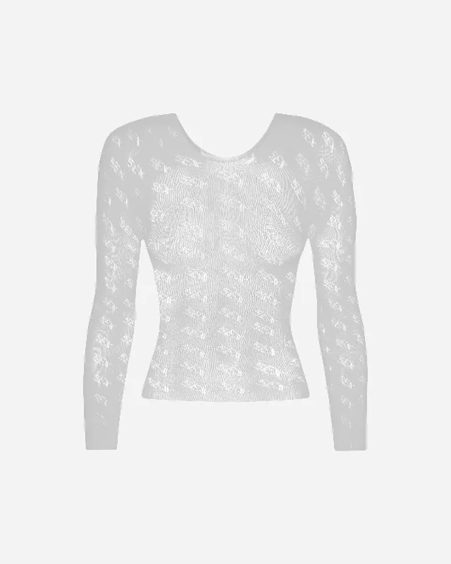 Women's Web Longsleeve Top White