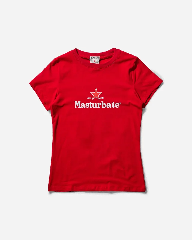 Slam Jam Masturbate T-Shirt Red