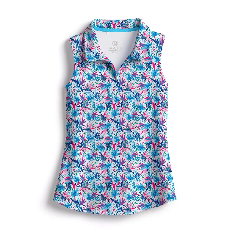 Wild Flowers Sleeveless Polo