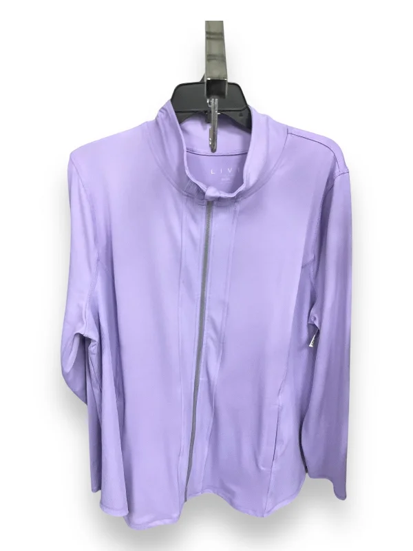 Athletic Jacket By Livi Active In Purple, Size: 2x