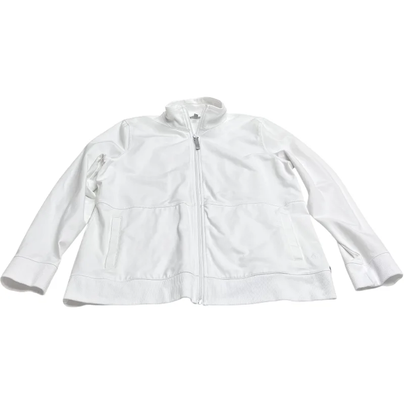 Athletic Jacket By Talbots In White, Size: Xl